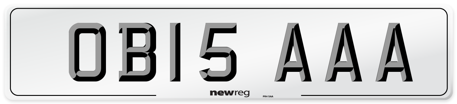 OB15 AAA Number Plate from New Reg